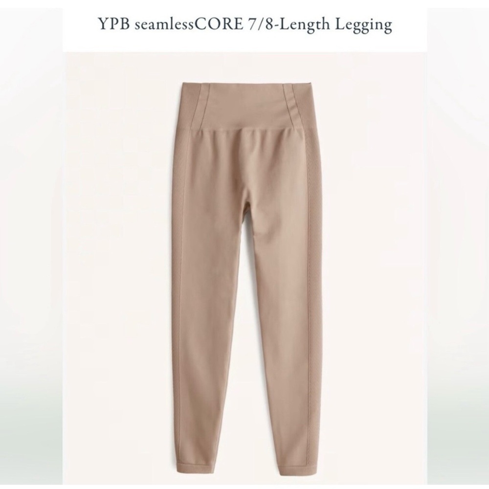 NWT Abercrombie YPB seamlessCORE 7/8 Length Leggings in Willow Taupe Size S